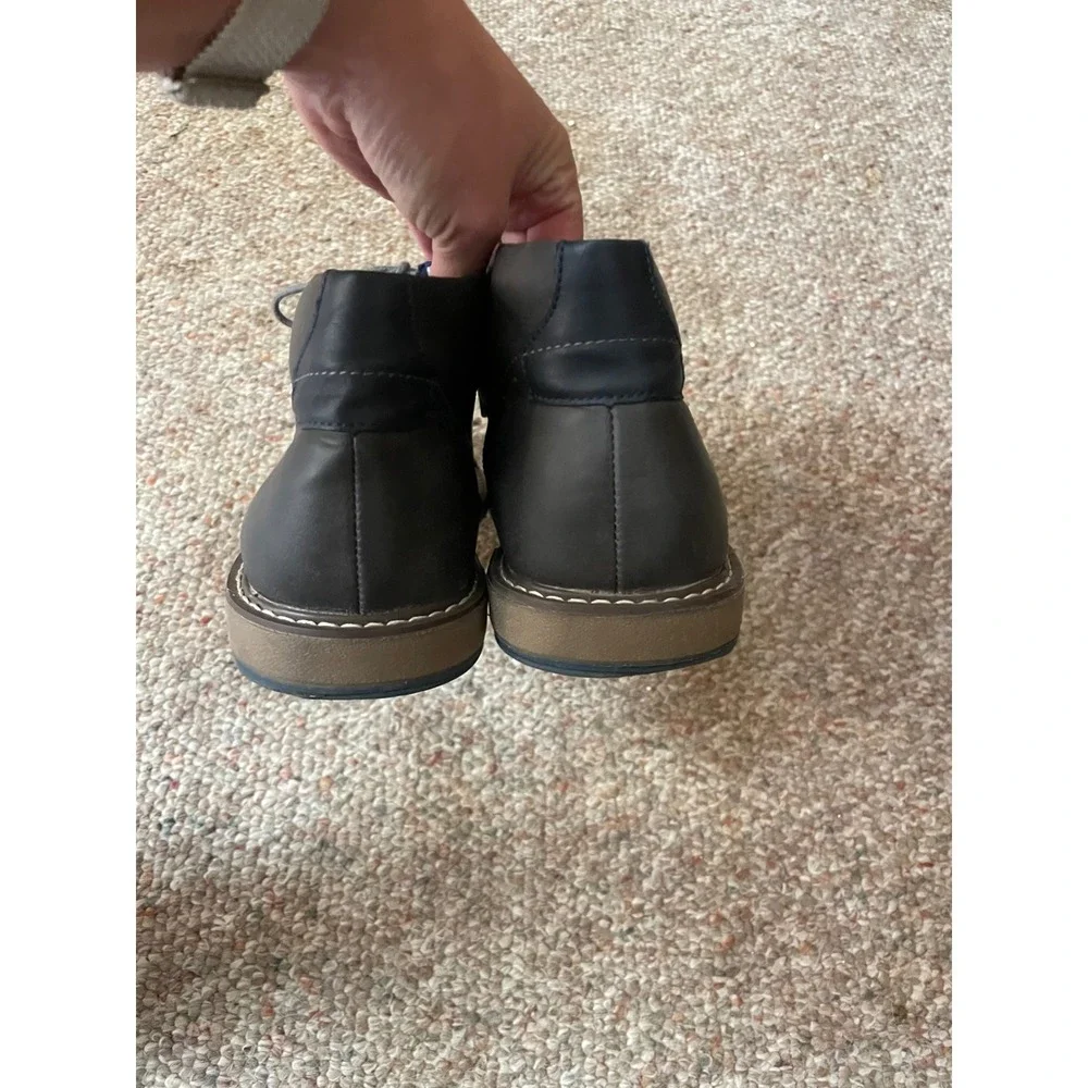Steve Madden Charcoal‎ Grey Perforated Chukka Boots Lace Up Ankle Desert Shoes